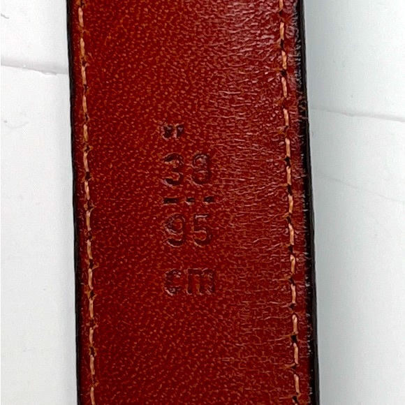 Coach 5700 Belt Burgundy Burnished Cowhide Solid Brass Buckle 38” 95cm - Picture 10 of 16